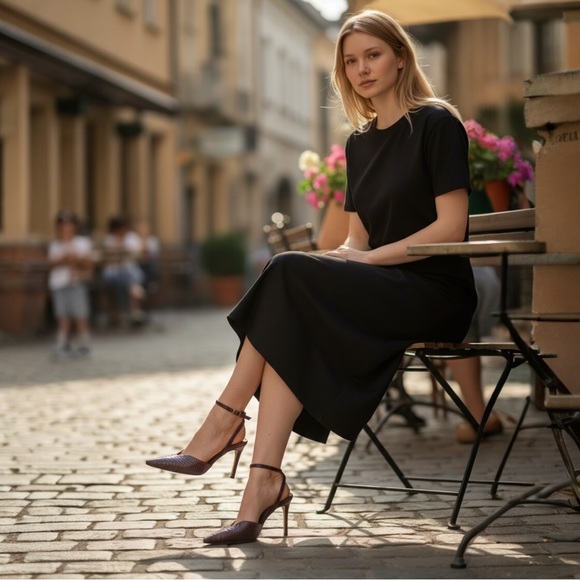 Sergio Rossi Shoes - Vtg. Sergio Rossi Snakeskin Leather Heels Size 36